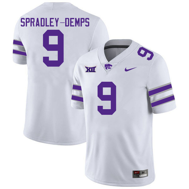 #9 Jacques Spradley-Demps Kansas State Wildcats Fotball Jerseys Stitched Sale-White